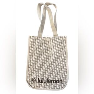 lululemon athletica Gray and White Geometric Tote